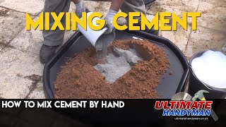 How to mix cement by hand [upl. by Aivin]