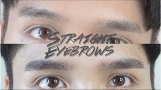 Straight Korean Style Eyebrow Tutorial  Edward Avila [upl. by Oralle]