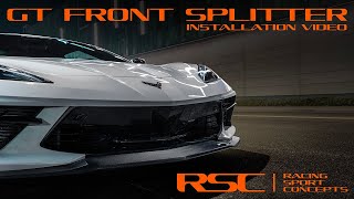 Racing Sport Concepts  Corvette C8 GT Front Splitter Install [upl. by Burroughs989]