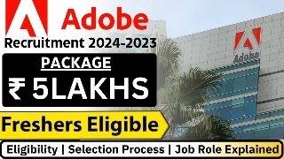 Adobe Recruitment 2024  Adobe OFF Campus Drive For 2024  2023 Batch  Software Engineer Job [upl. by Garretson]