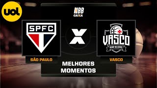 NBB CAIXA MELHORES MOMENTOS SÃƒO PAULO 70 X 75 R10 SCORE VASCO DA GAMMA [upl. by Cohleen]