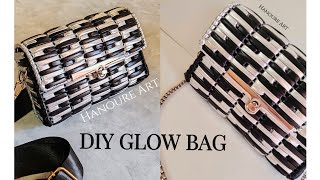 DIY GLOW BAG WITH PLASTIC CANVAS plastic canvas purse tutorial  2024 [upl. by Esidnak610]