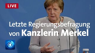 Kanzlerin Merkel bei ihrer letzten Regierungsbefragung im Bundestag [upl. by Erme]