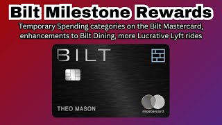 BILT Announces Milestone Rewards  New Categories for limited times [upl. by Wieren]