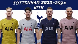 Tottenham Hotspur FC New Season Kits 20232024 PES2021 Sider pes2021 tottenham kits [upl. by Apfelstadt]