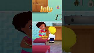 Months of the year song Shorts ChuChuTV NurseryRhymes KidsSongs kidsshorts learningsongs [upl. by Ocire]