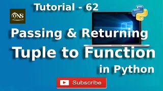 Passing and Returning Tuple to Function in Python  Tutorial  62  Python Tutorial [upl. by Mcintyre]