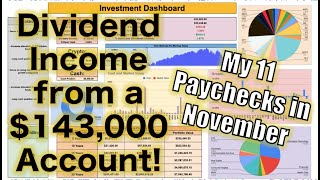 How Much My Dividend Portfolio Paid Me in November 143000 Account [upl. by Cioban701]