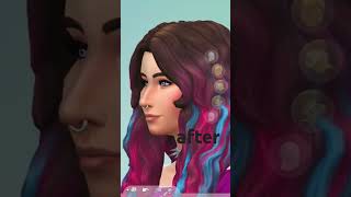 Sim Makeover beforeandafter sims4 sims simsmakeover makeover [upl. by Arondell]