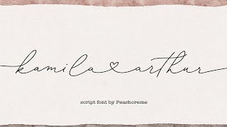 Kamila Arthur Heart Script Font Font Free Download [upl. by Bury]