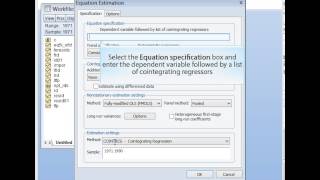 FMOLS Panel Cointegration in EViews 8 [upl. by Asirahc]