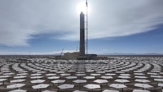 Chinas largest solar power tower project installs nearly 12000 heliostats [upl. by Ariana111]