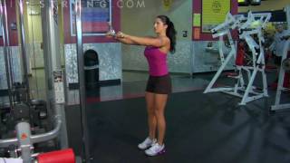 How to Do Stiff Arm Lat Pull Downs [upl. by Chickie]