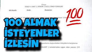 9Sınıf Kimya 2Dönem 1Yazılı [upl. by Dier]