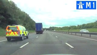 Driving in the UK  M1 Motorway Part 1 [upl. by Colville]