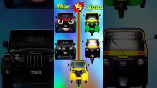 Mahendra Thar Vs Bajaj Auto❓ कोन जीतेगा 🤔  Thar Vs Auto Thug of war  thar shorts video [upl. by Mihsah]