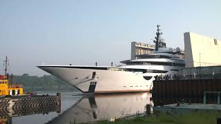 Lürssen Yachts  Launching of project Enzo [upl. by Enyalahs]