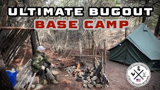 BUGOUT BASE CAMP  SURVIVAL GEAR amp BUSHCRAFT SOLO OVERNIGHT IN THE NORTH IDAHO WILDERNESS shtf [upl. by Lucia]