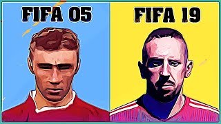 FRANCK RIBERY evolution FIFA 05  FIFA 19 [upl. by Shulem172]