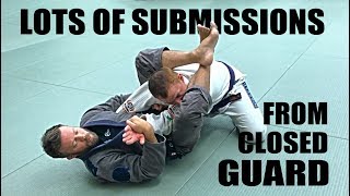 JiuJitsu Submissions  Lots of Closed Guard Submissions [upl. by Atilal]