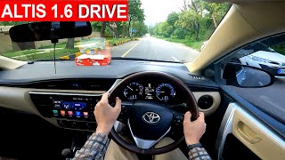 Driving Corolla Altis 16 2018 Facelift Review amp Impressions  0100 Brake Test Body Roll [upl. by Paige]