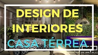 Design de interiores decoração ambientes casa térrea moderna integrada [upl. by Elysha269]