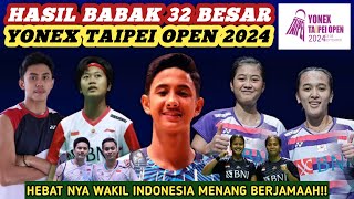 Day 2  Hasil Semua Sektor 32 Besar Badminton Yonex Taipei Open 2024 Hari Ini [upl. by Bord642]