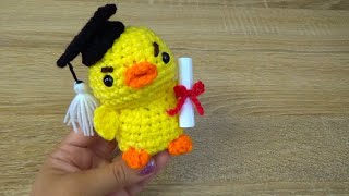 Patito Graduado Amigurumi Crochet [upl. by Barncard]