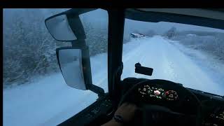 The last part Bad weather after Salmon load to Skjervoy Norway island 🇳🇴 🥶😱povtruck viralvideo [upl. by Maddie]