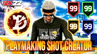 NEW BEST PLAYMAKING SHOT CREATOR BUILD IN NBA 2K22 BEST BADGES  BEST BUILD NBA 2K22 [upl. by Bradway]