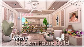 Aesthetic 40k Bloxburg Modern House Build  1 Story  NoGamePass [upl. by Yesor]