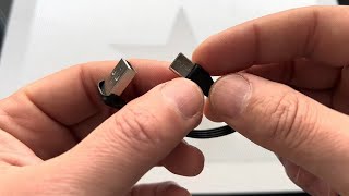 USB ellenbogen zu typC männlichen lade daten kabel version 20 stecker flexible flachkabel unboxing [upl. by Mogerly]