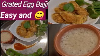 Grated Egg Bajji  Chimu kitchen 138  Egg recipe  evening snacks  grated carrot  snacks Recipe [upl. by Norrek]