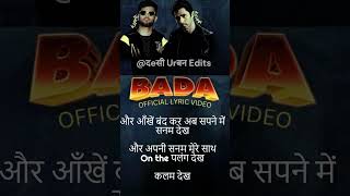 BADA Lyrics Karma amp KSHMR karma KSHMR rapsong badasong badalyrics hiphop hindirap song [upl. by Ion914]