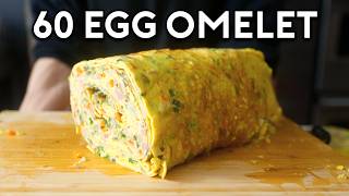 Giant Omelet Roll  Anything With Alvin [upl. by Caresa]