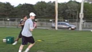 Quarterback Practice Drill Correct Technique For A 3 Step Drop Throws [upl. by Nuawad]