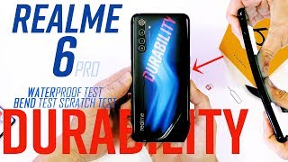 Realme 6 Pro Durability Test 1st Glass Design BUT IS IT DURABLE Waterproof Scratch Test [upl. by Nnazil]