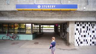 Sweden Stockholm Stureby subway station SMW elevator  going up [upl. by Elboa806]