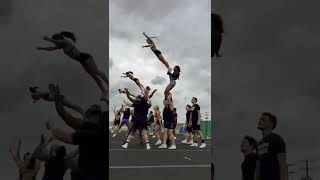 Navarro Cheer Pyramid Practice [upl. by Ecyrb803]