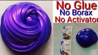 How to Make Slime Without Glue Or Borax  How to Make Slime With Clinic Plus Shampoo No Activator [upl. by Ziladnerb]