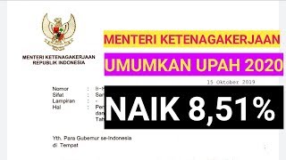 Pemerintah Sahkan UMP  UMK 2020 Naik 851 [upl. by Luisa667]