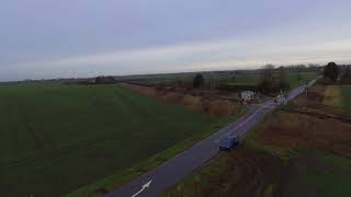 Trains at Ten Mile Bank Crossing  The Fen Line  2118 Drone Footage [upl. by Auj]