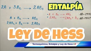 Ley de HESS y ENTALPÍA paso a paso [upl. by Iznyl]