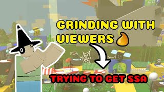 Grinding with my viewers Epic quest for bee swarm simulator SSA [upl. by Etterual]