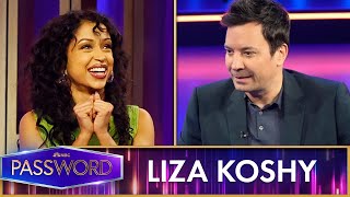 Liza Koshy and Jimmy Fallon Keep it Old School in a Throwback Round of Password [upl. by Winnick]