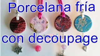 Porcelana fría decorada con decoupageTutorial Cold porcelain with decoupage paper [upl. by Bland]