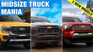 Midsize Truck Comparison 2024 Ford Ranger vs 2023 Chevrolet Colorado vs 2024 Toyota Tacoma [upl. by Divan]