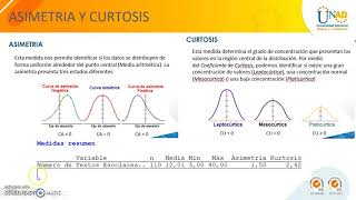 Asimetria y curtosis y estadistica descriptiva usando excel [upl. by Cho]