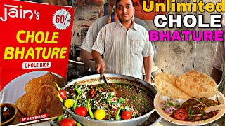 अब ठूस ठूस के खाओ Unlimited chole bhature in Faridabad धाकड़ deal। Street food india [upl. by Ahseram791]