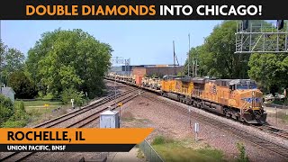 Rochelle Illinois USA  Virtual Railfan LIVE [upl. by Cataldo]